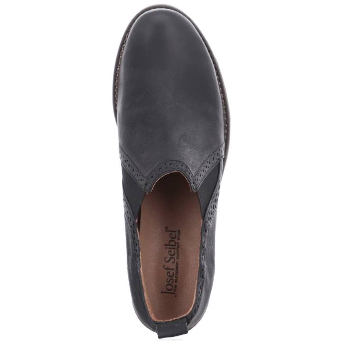 femmes Josef Seibel terre de sienne 91 chaussures à enfiler noir J4DB175