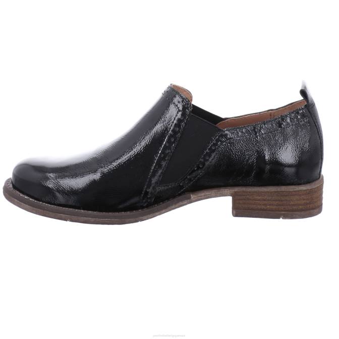 femmes Josef Seibel terre de sienne 91 chaussures à enfiler vernis noir J4DB178