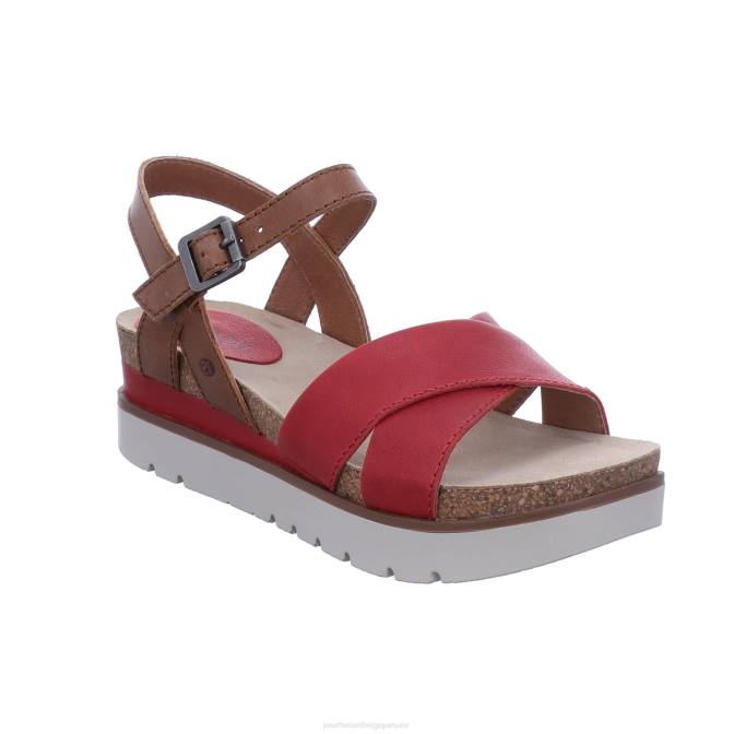 femmes Josef Seibel clé 10 des sandales rouge J4DB123