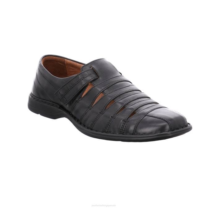 Hommes Josef Seibel Steven chaussures à enfiler noir J4DB311
