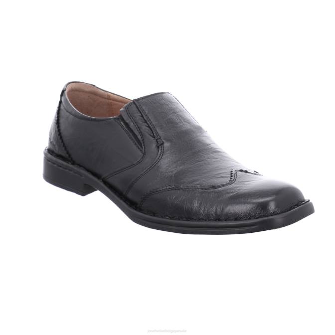 Hommes Josef Seibel douglas chaussures à enfiler noir J4DB313