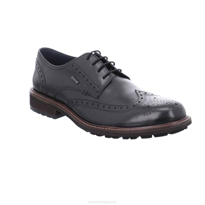 Hommes Josef Seibel jaspe 53 chaussures à lacets noir J4DB324
