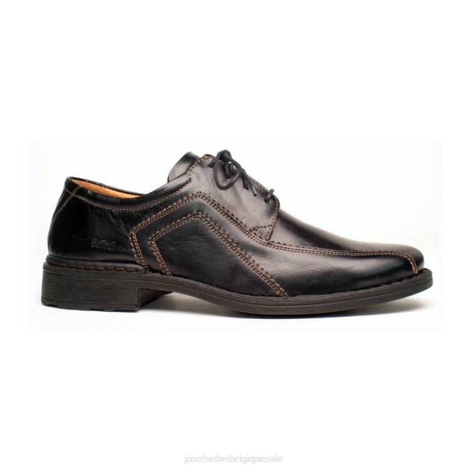 Hommes Josef Seibel ponceuse chaussures à lacets noir J4DB344