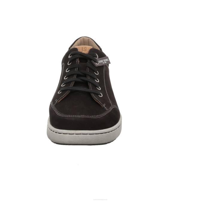 Hommes Josef Seibel David 03 chaussures de gym nubuck noir J4DB301