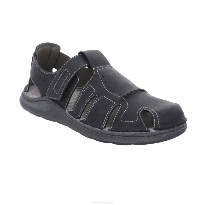 Hommes Josef Seibel franc-tireur 01 des sandales noir J4DB341